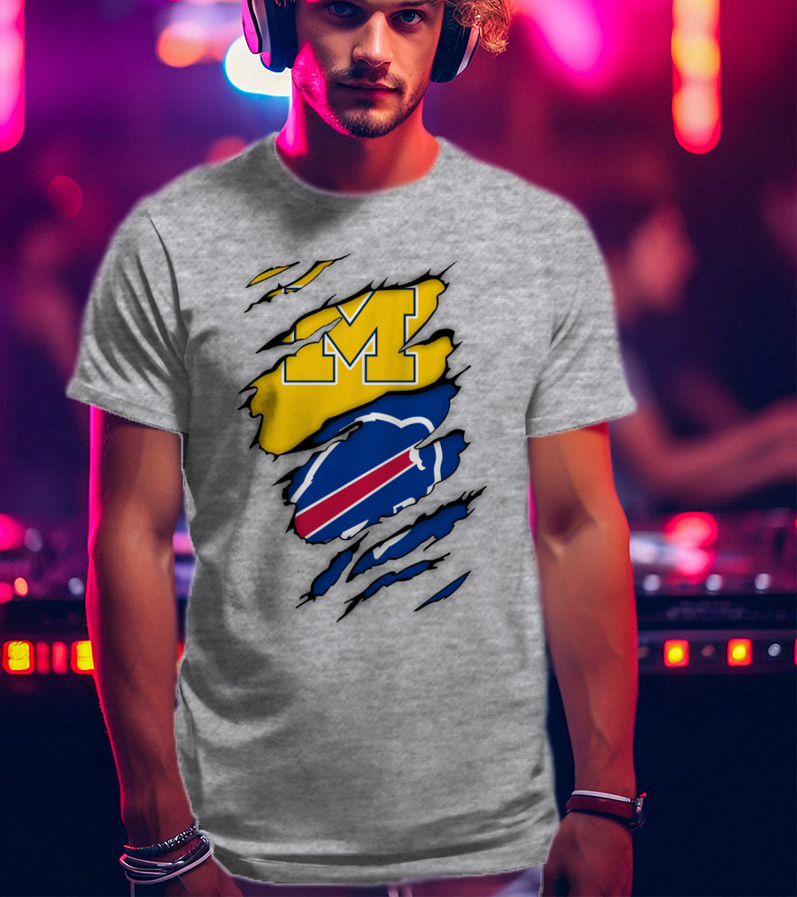 Buffalo Bills University Of Michigan Claw Rips T-Shirt