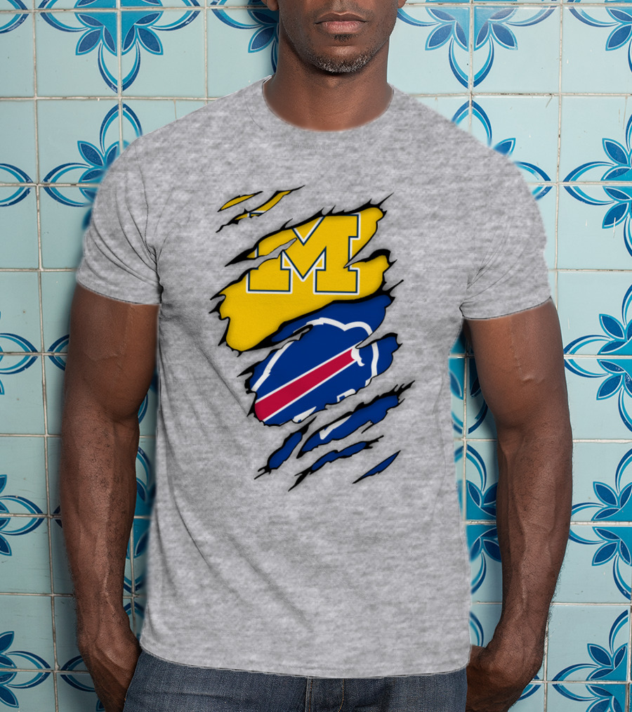 Buffalo Bills University Of Michigan Claw Rips T-Shirt