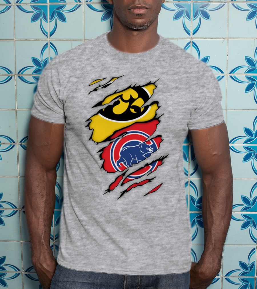 Chicago Cubs Iowa Hawkeyes Mashup T-Shirt