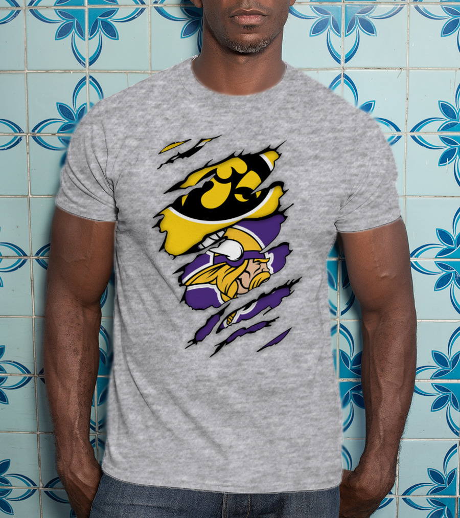 Minnesota Vikings Iowa Hawkeyes Fusion T-Shirt
