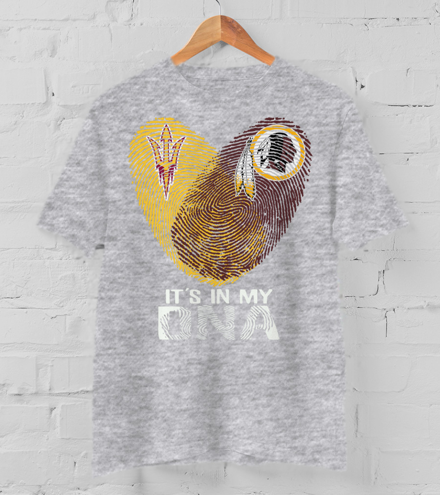 Arizona State Sun Devils It's In My Dna Washington Redskins T-Shirt