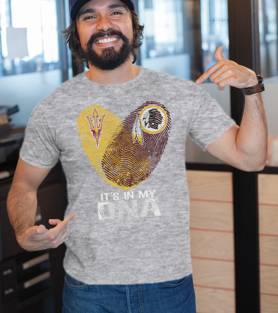 Arizona State Sun Devils It's In My Dna Washington Redskins T-Shirt