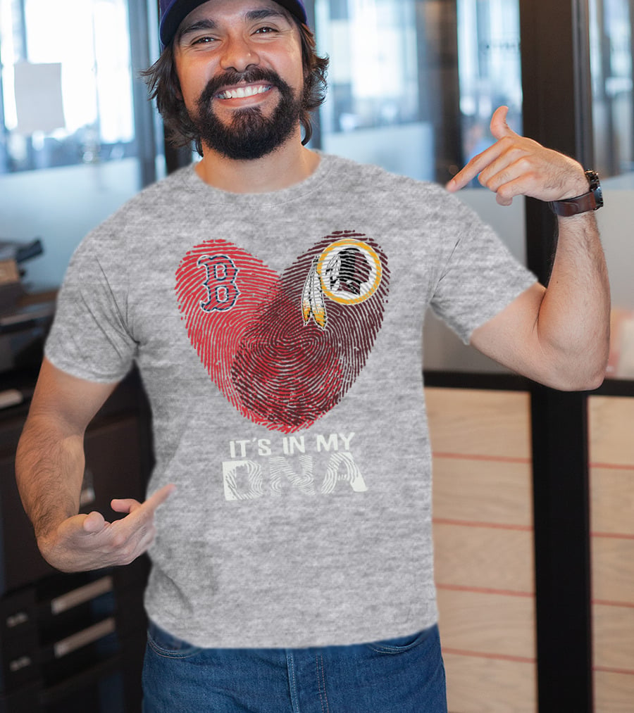 Boston Red Sox Washington Redskins It's In My Dna T-Shirt