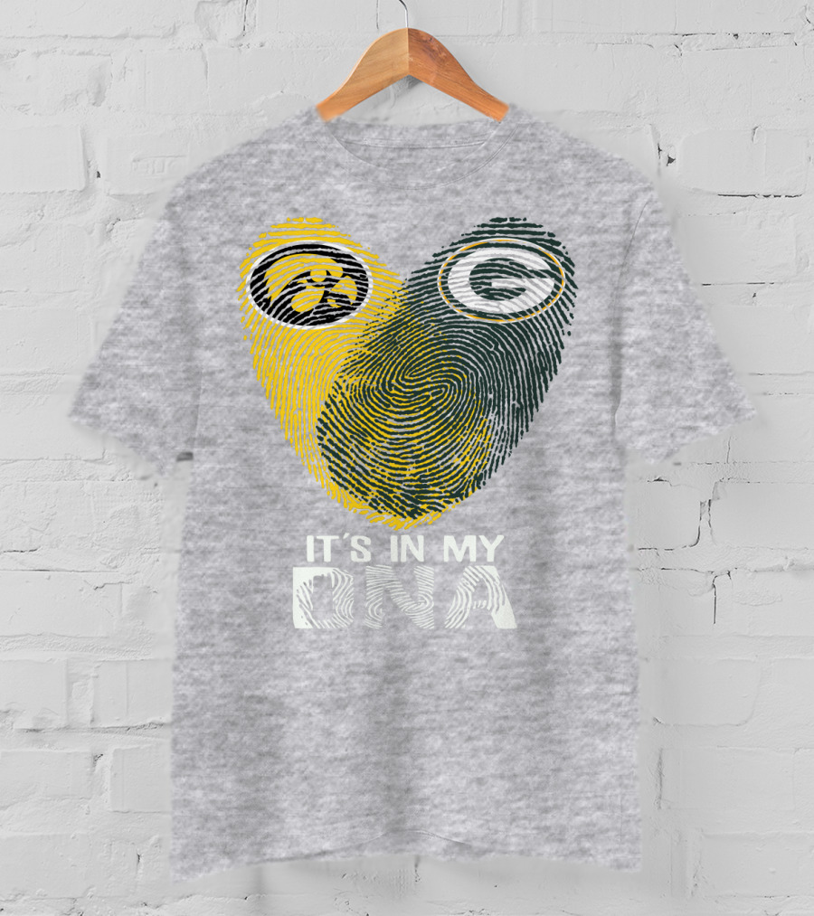 Iowa Hawkeyes Green Bay Packers It's In My Dna T-Shirt