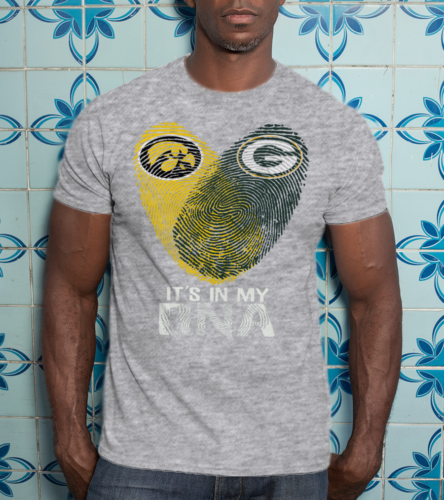 Iowa Hawkeyes Green Bay Packers It's In My Dna T-Shirt