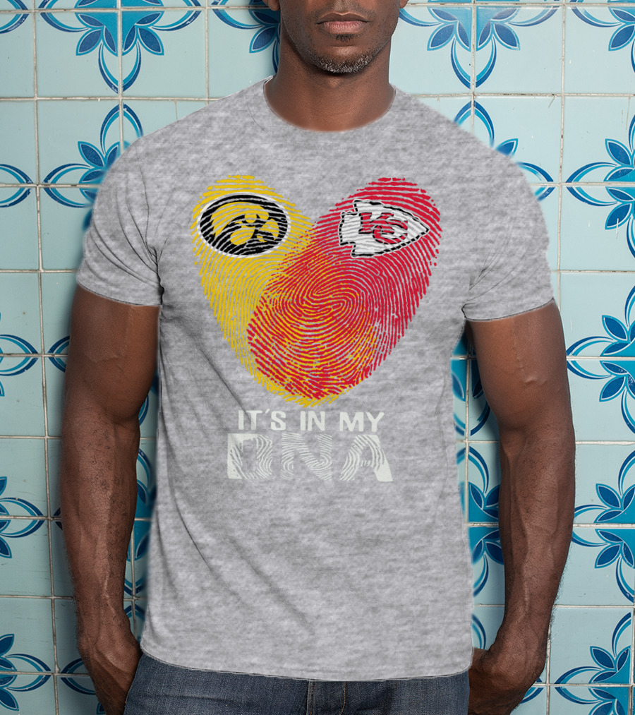 Kansas City Chiefs Iowa Hawkeyes It's In My Dna T-Shirt