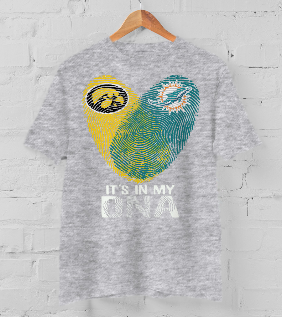 Miami Dolphins Iowa Hawkeyes It's In My Dna T-Shirt