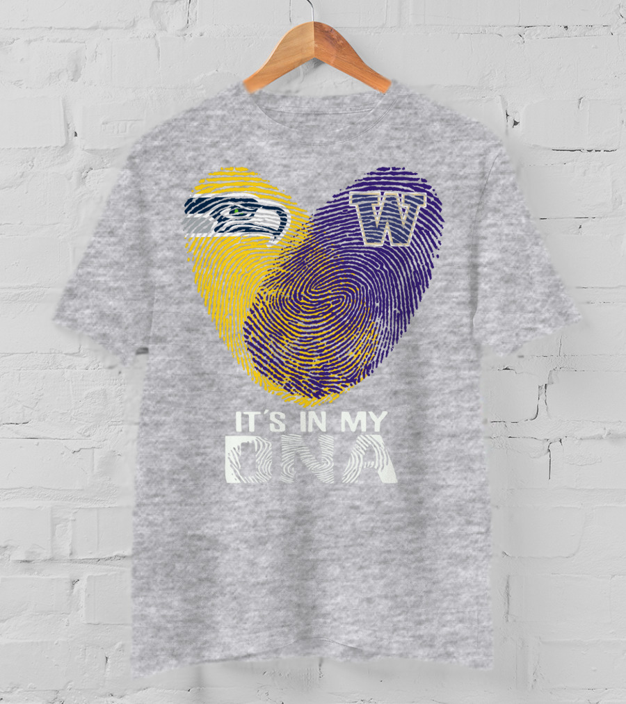 Seattle Seahawks Washington Huskies It's In My Dna T-Shirt