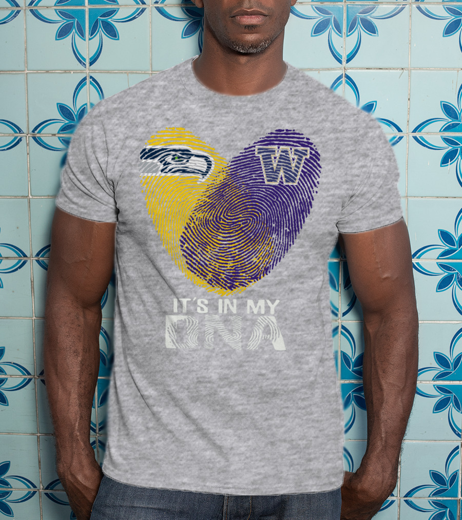 Seattle Seahawks Washington Huskies It's In My Dna T-Shirt