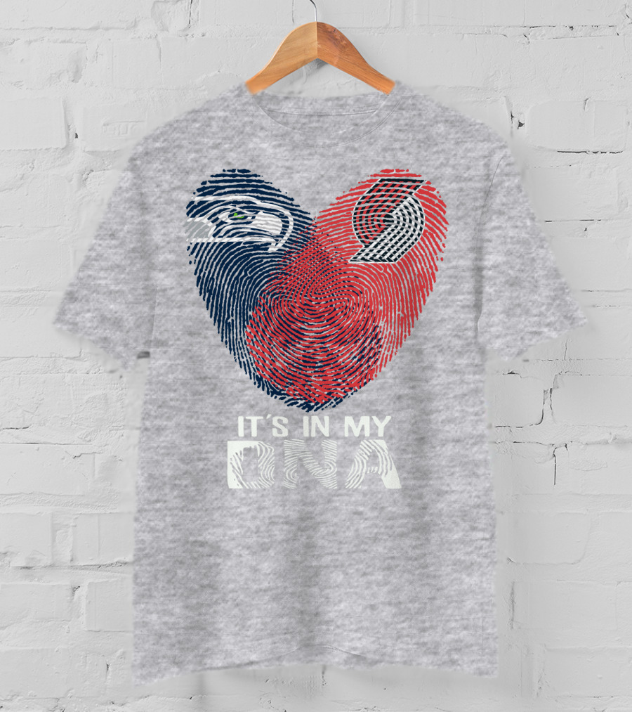 Portland Trail Blazers Seattle Seahawks It's In My Dna T-Shirt
