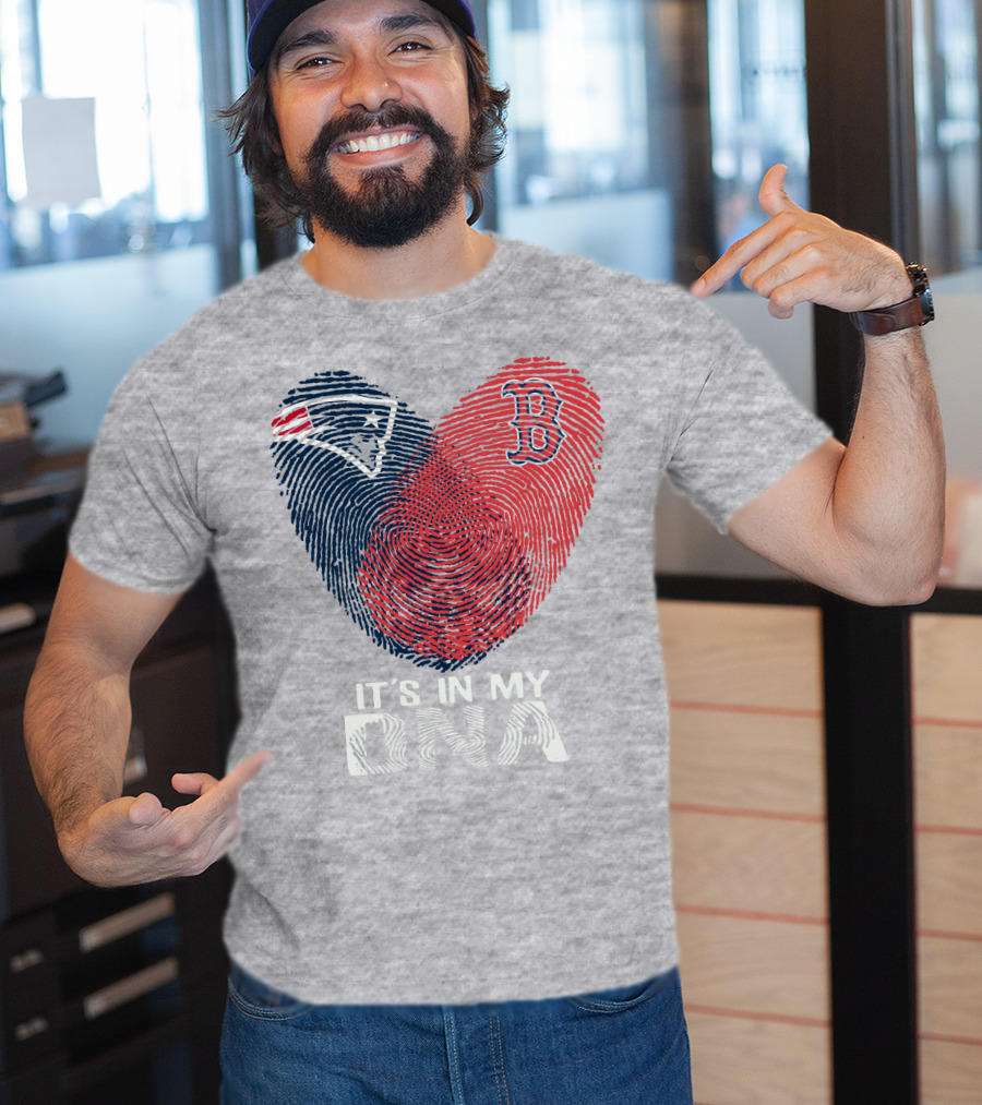 New England Patriots Boston Red Sox It's In My Dna T-Shirt