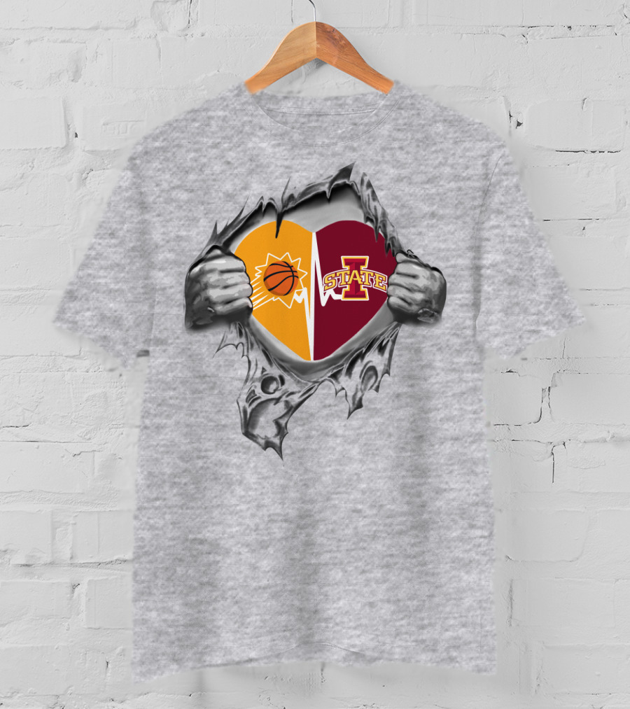 Phoenix Suns Iowa State Heart Tear T-Shirt