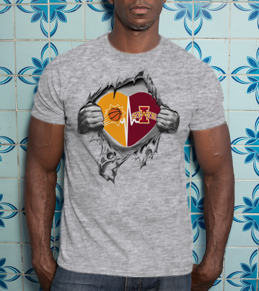 Phoenix Suns Iowa State Heart Tear T-Shirt