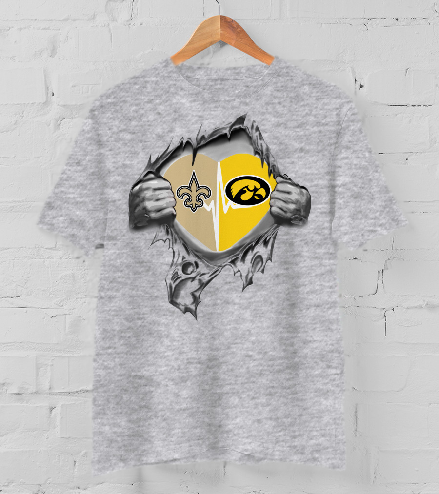 New Orleans Saints Hawkeyes Heart T-Shirt