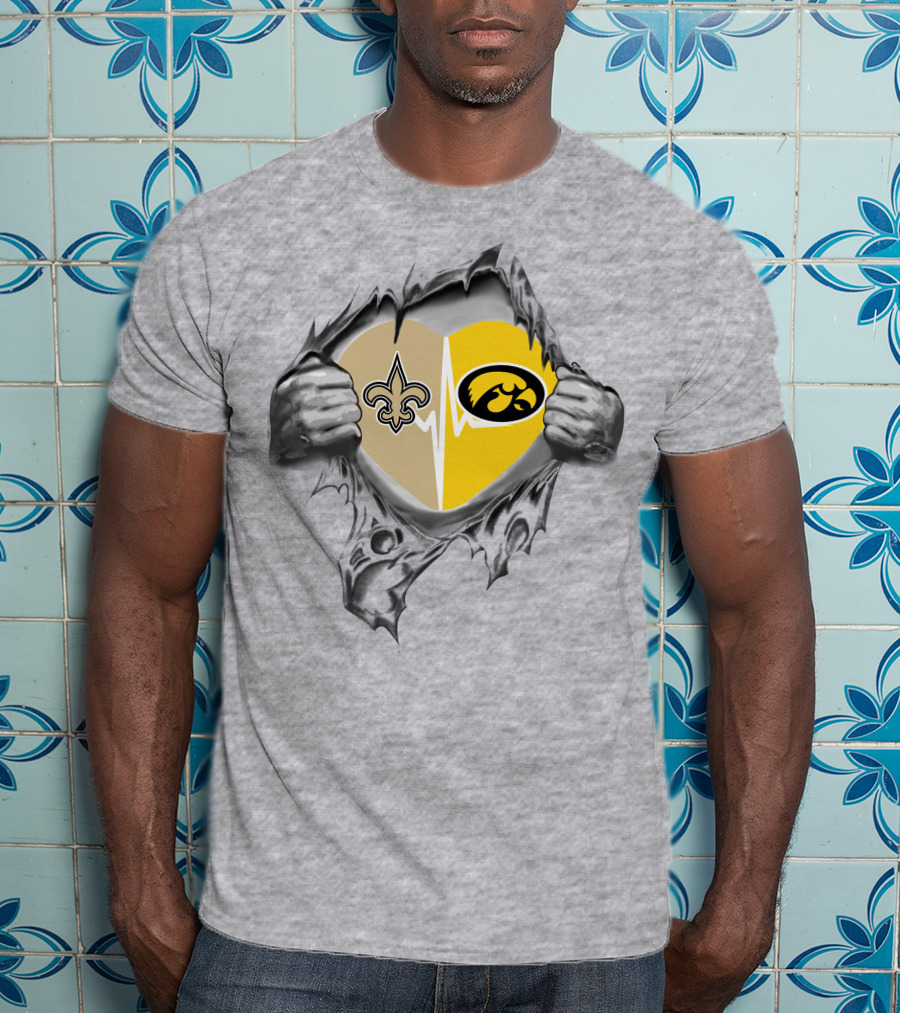 New Orleans Saints Hawkeyes Heart T-Shirt