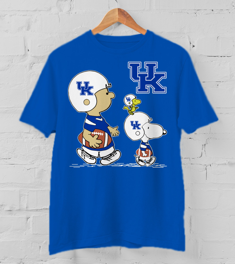 Kentucky Wildcats Peanuts Football Characters UK T-Shirt