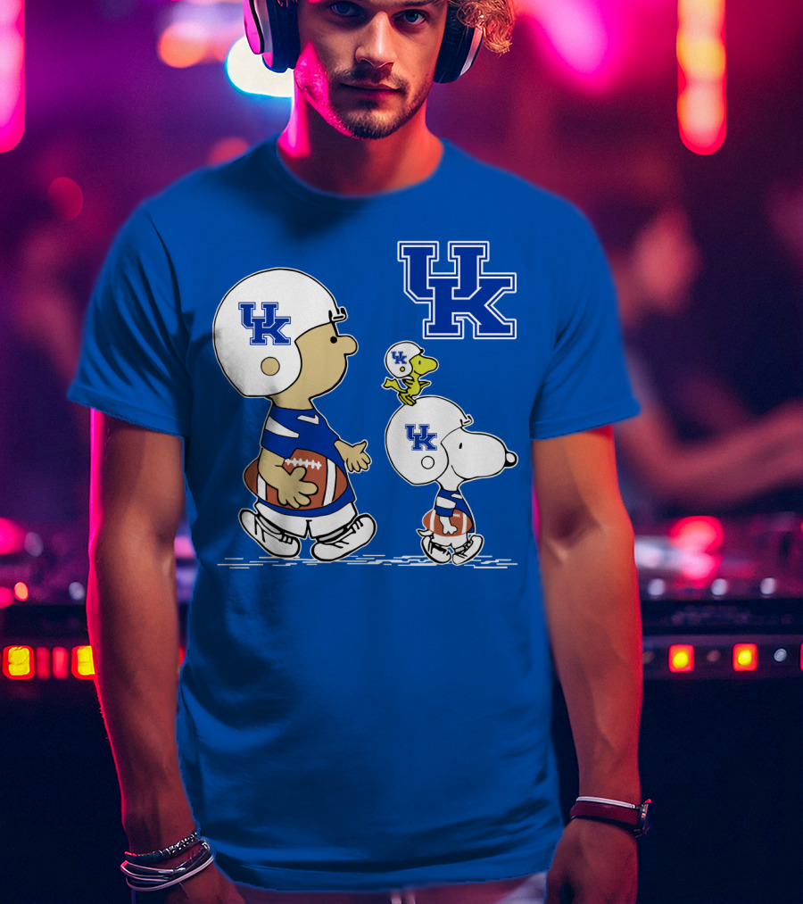 Kentucky Wildcats Peanuts Football Characters UK T-Shirt