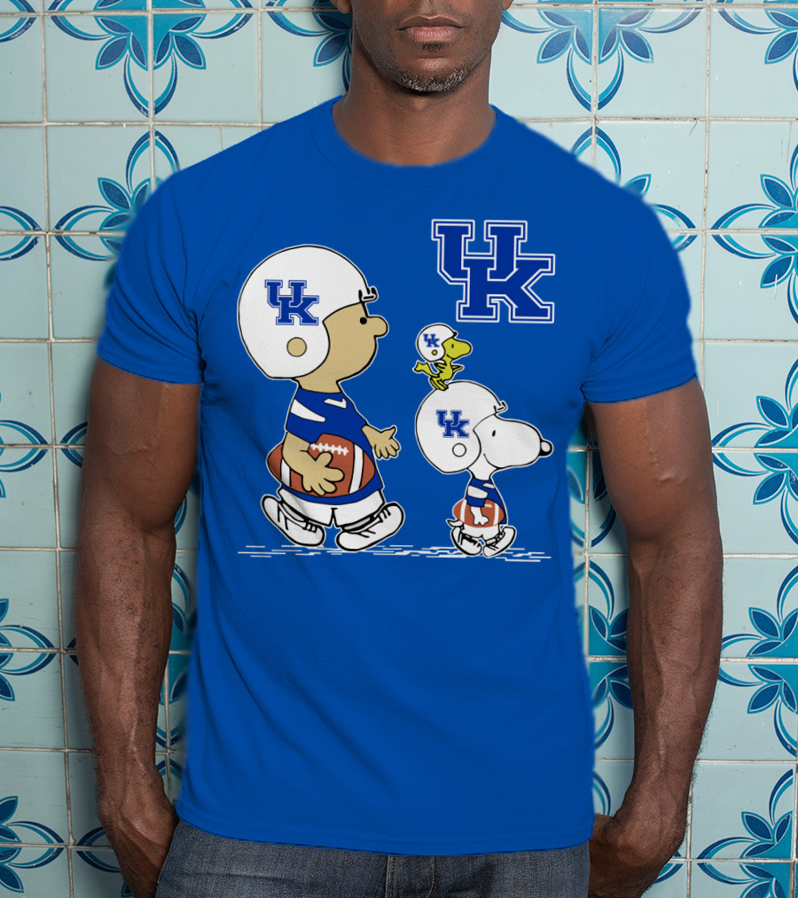 Kentucky Wildcats Peanuts Football Characters UK T-Shirt