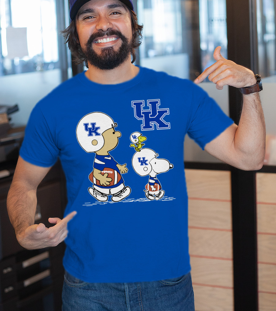 Kentucky Wildcats Peanuts Football Characters UK T-Shirt