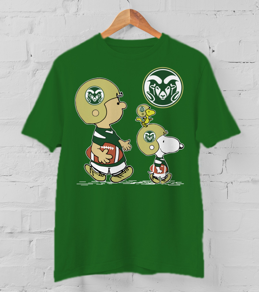 Colorado State Rams Peanuts Football Team Gear T-Shirt