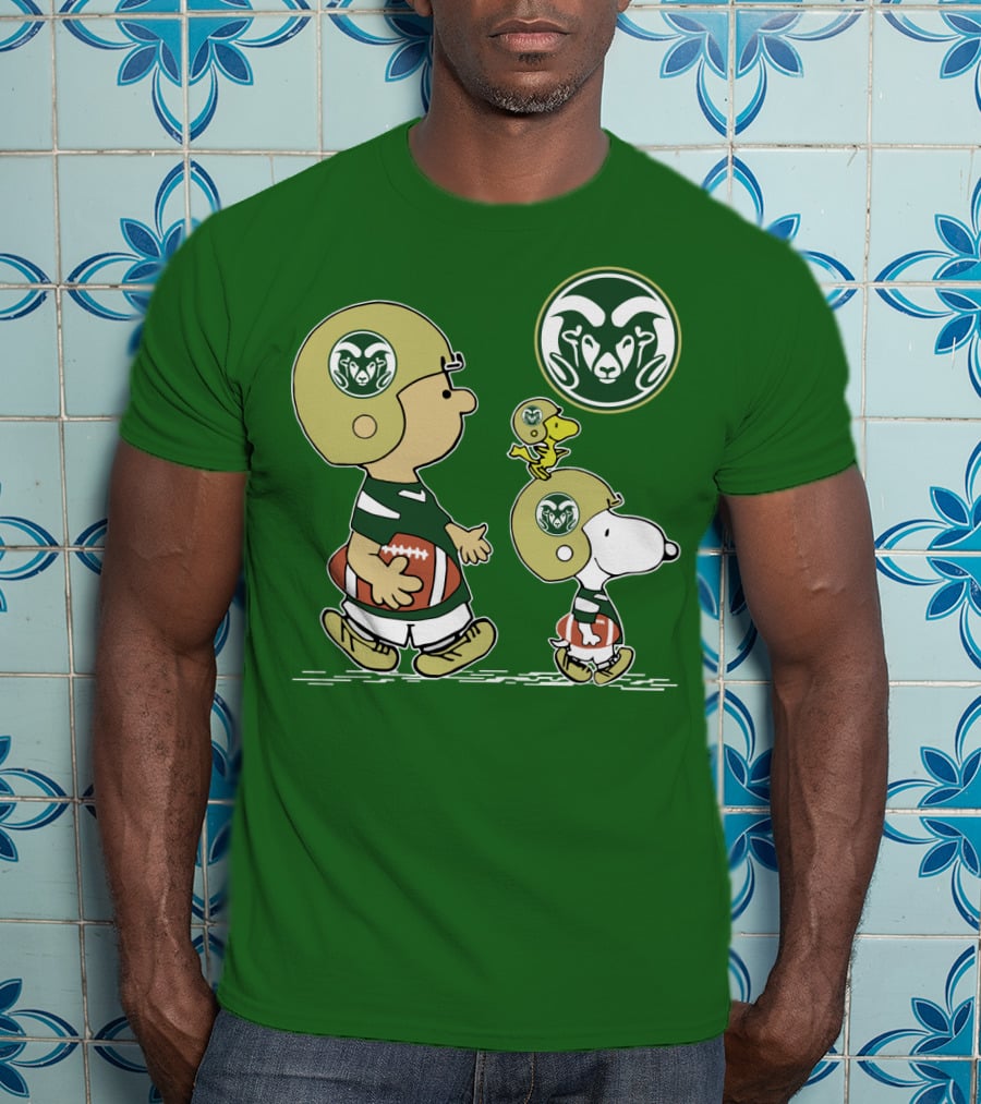 Colorado State Rams Peanuts Football Team Gear T-Shirt