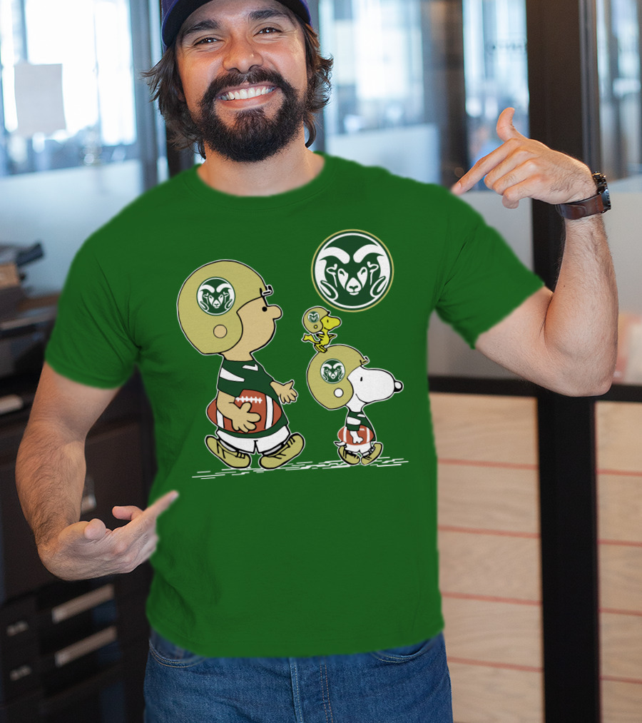 Colorado State Rams Peanuts Football Team Gear T-Shirt