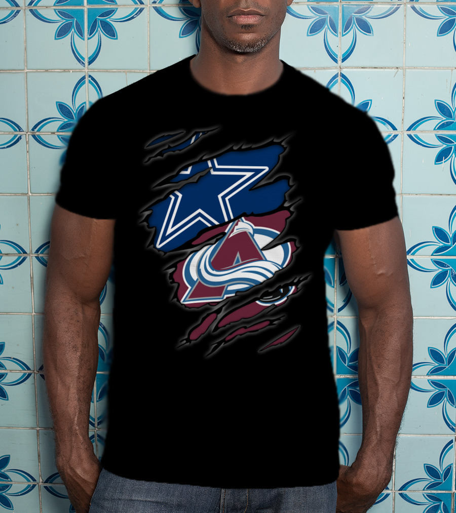 Dallas Cowboys Colorado Avalanche Crossover T-Shirt