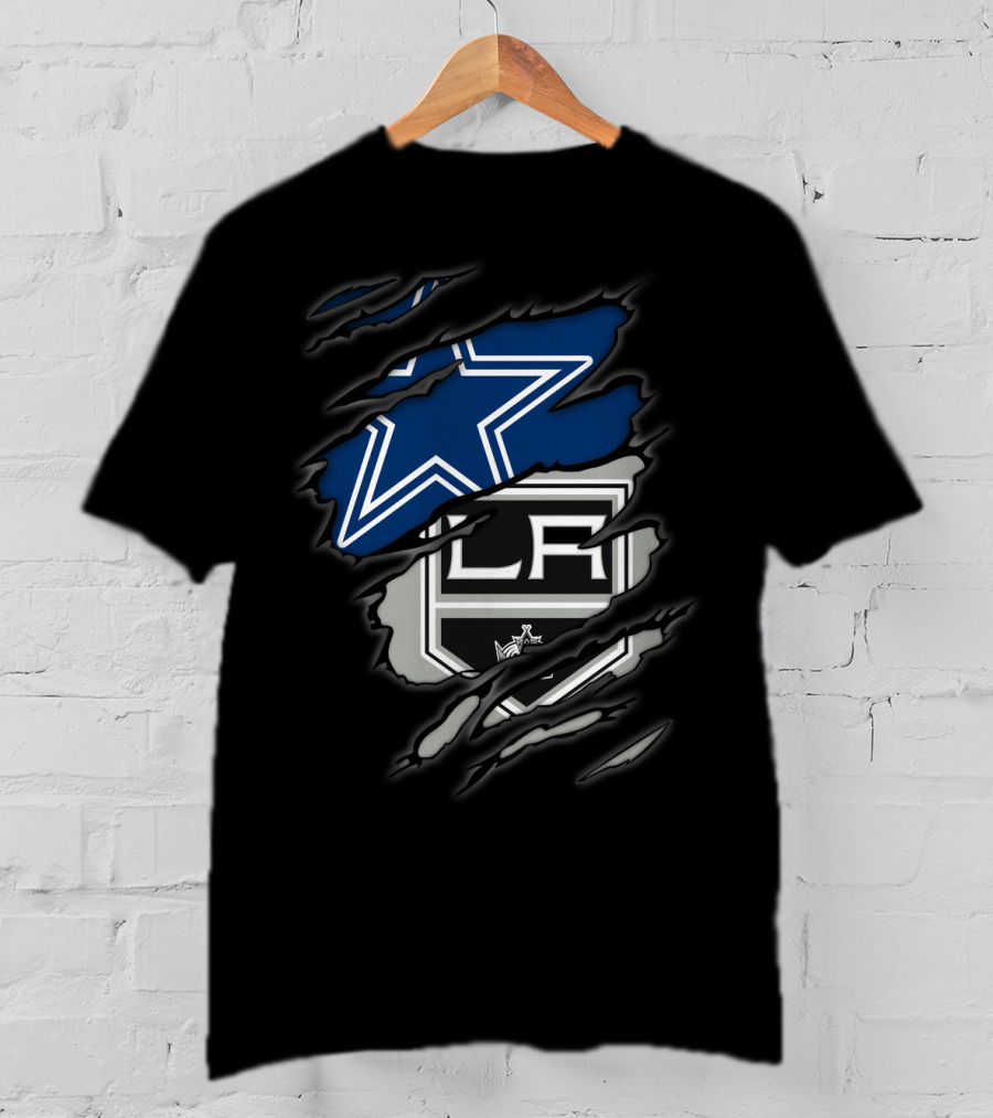 Cowboys Star Los Angeles Kings Logo Fusion T-Shirt