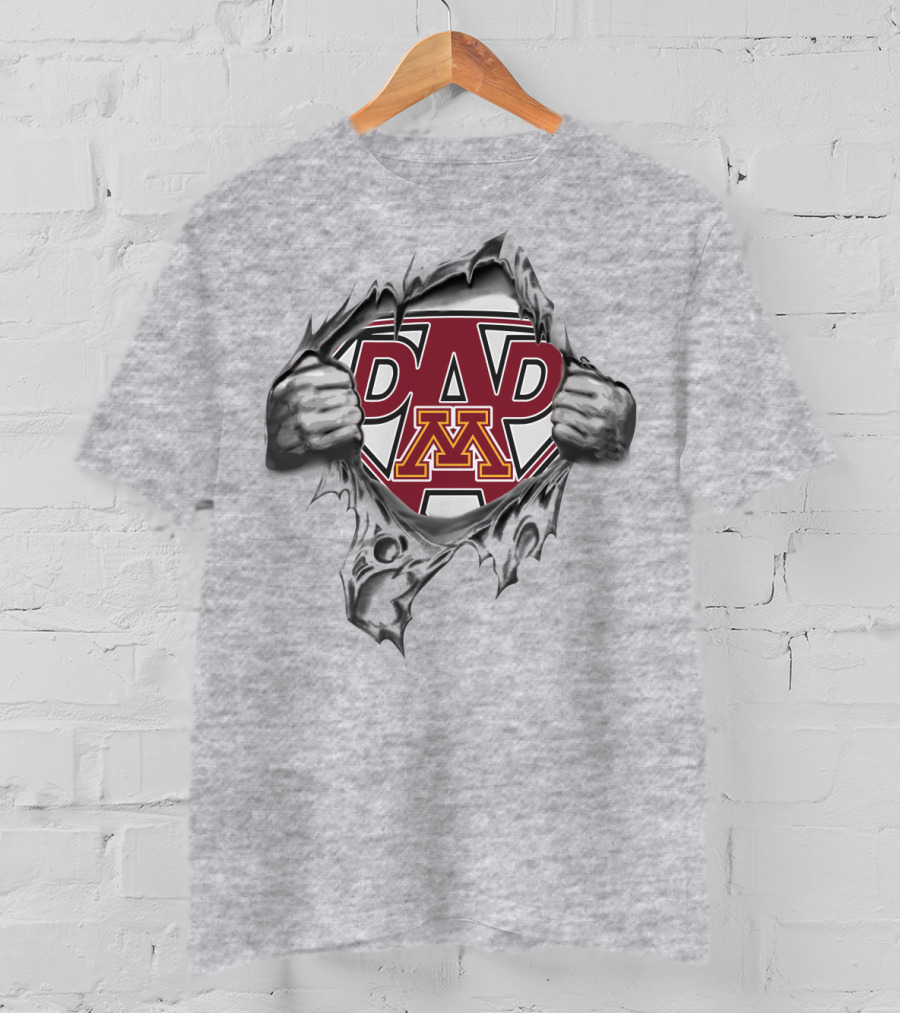 University Of Minnesota Gophers Super Dad Shields Up T-Shirt