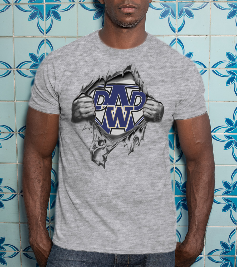 Huskies Super Dad Hidden Strength T-Shirt
