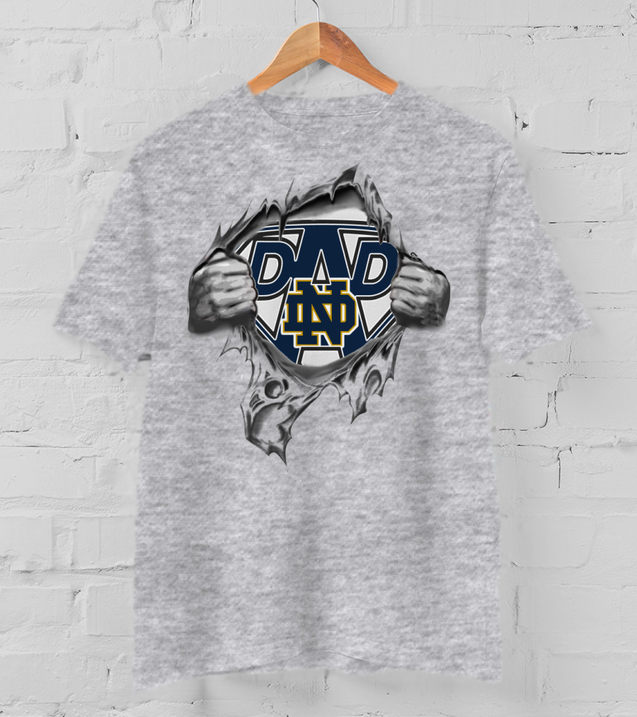 Notre Dame Super Dad Hero T-Shirt