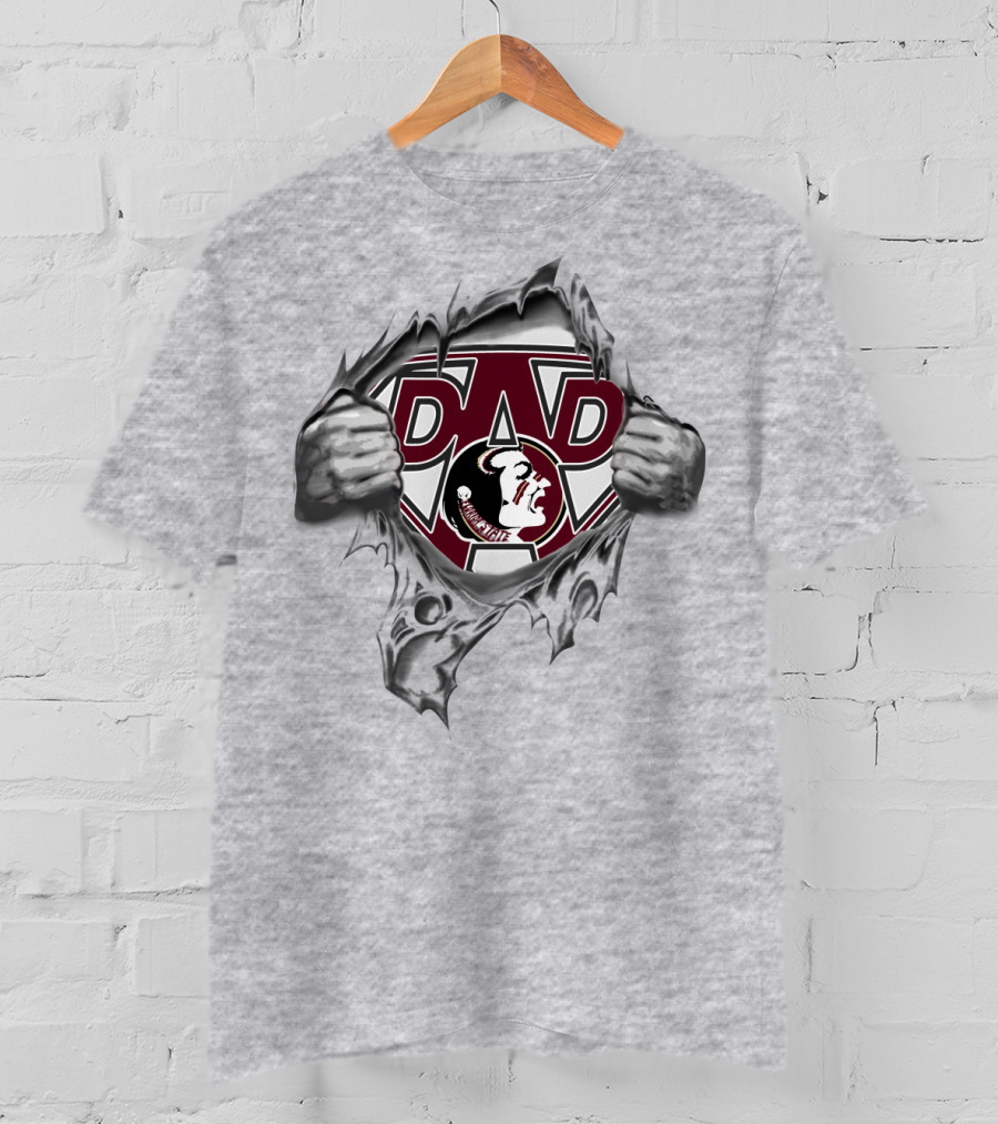 Seminoles Dad Super Logo Football Dad T-Shirt