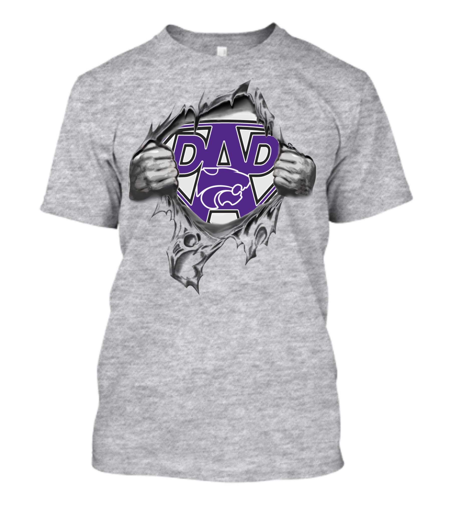 Kansas Wildcats Super Dad Hero T-Shirt