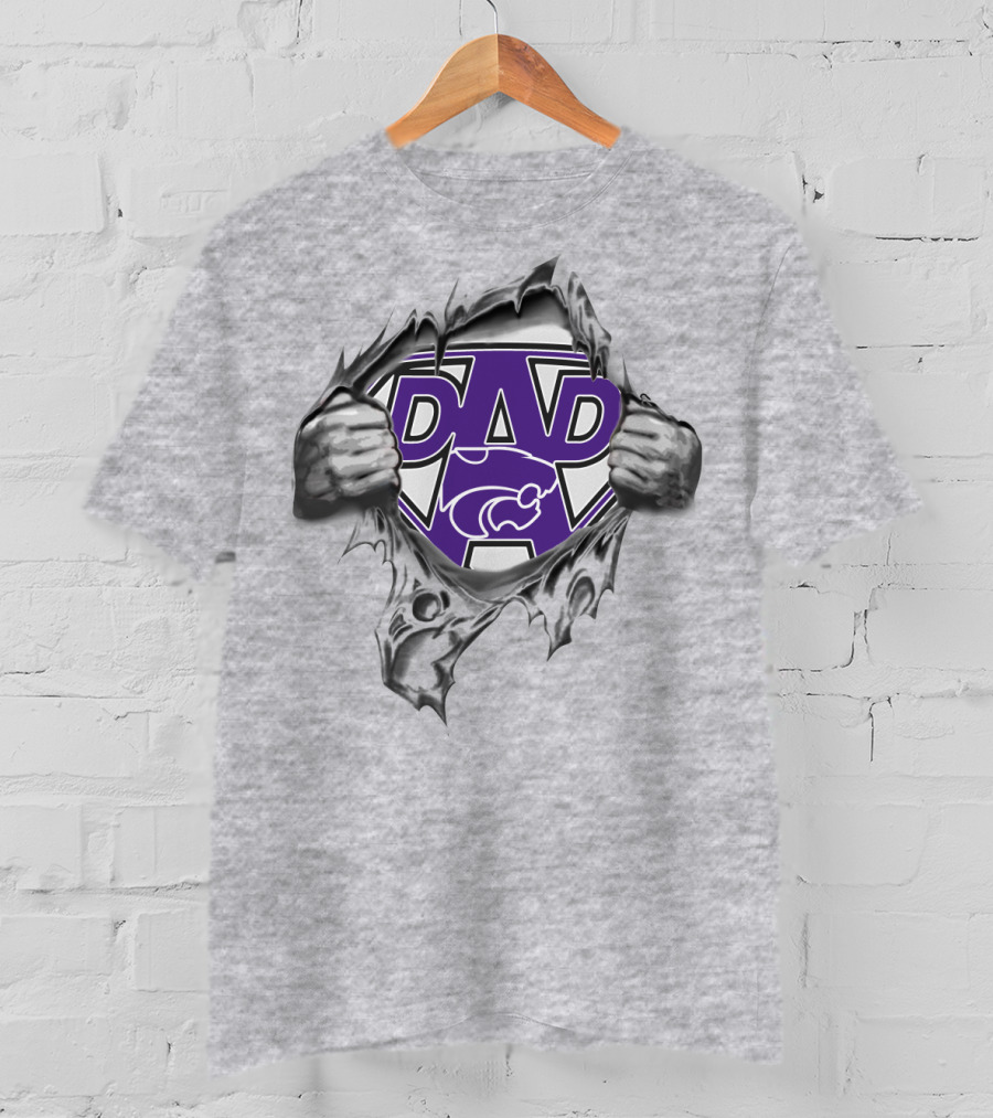 Kansas Wildcats Super Dad Hero T-Shirt