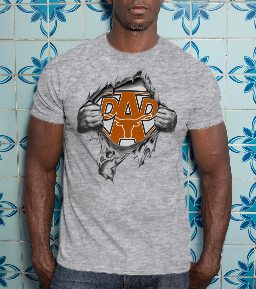 Longhorns Dad Superman T-Shirt