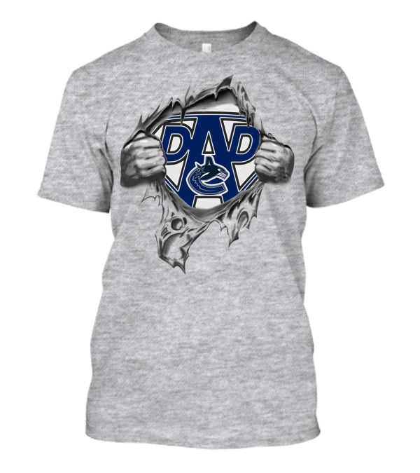 Canucks Dad Super Dad Logo Burst T-Shirt