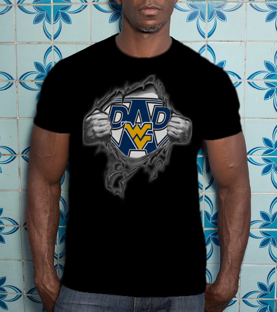 West Virginia Mountaineers Dad Superhero T-Shirt