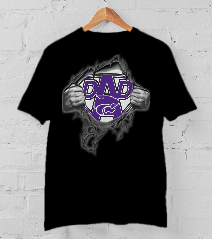 Kansas State Wildcats Super Dad Hero T-Shirt
