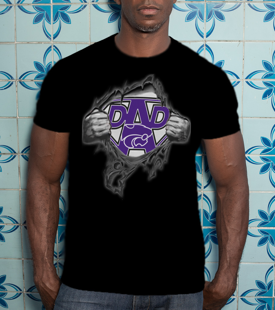 Kansas State Wildcats Super Dad Hero T-Shirt