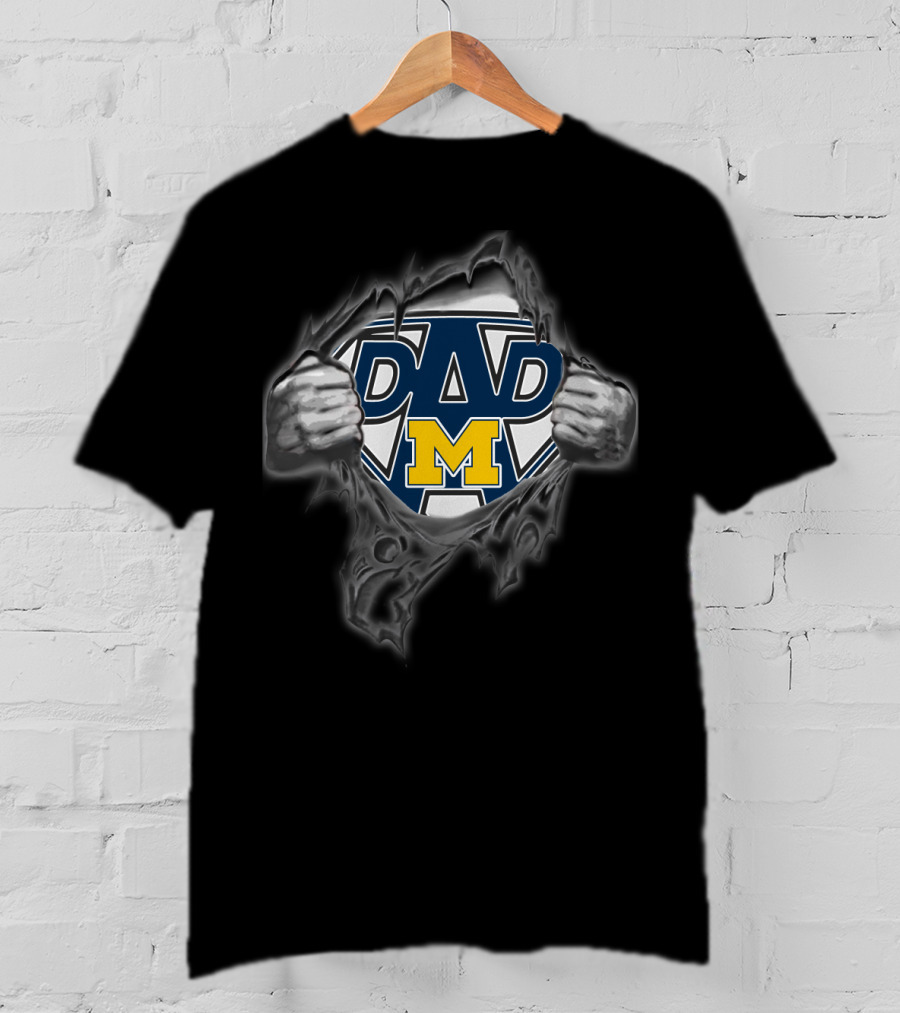 University Of Michigan Super Dad Wolverines T-Shirt