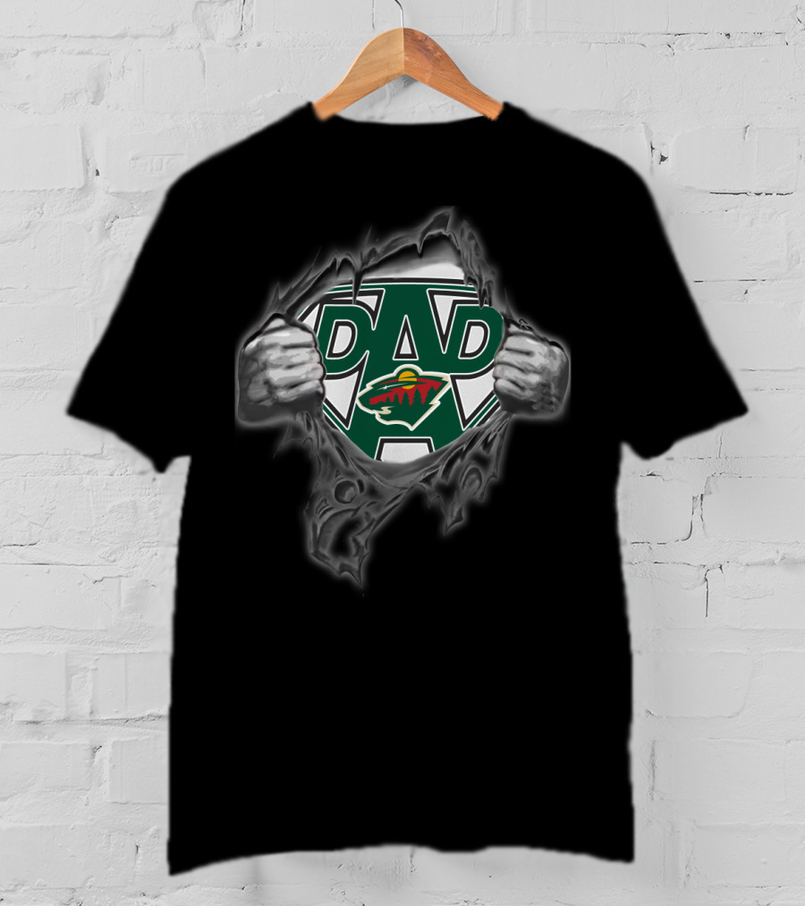 Minnesota Wild Super Dad Logo Burst T-Shirt