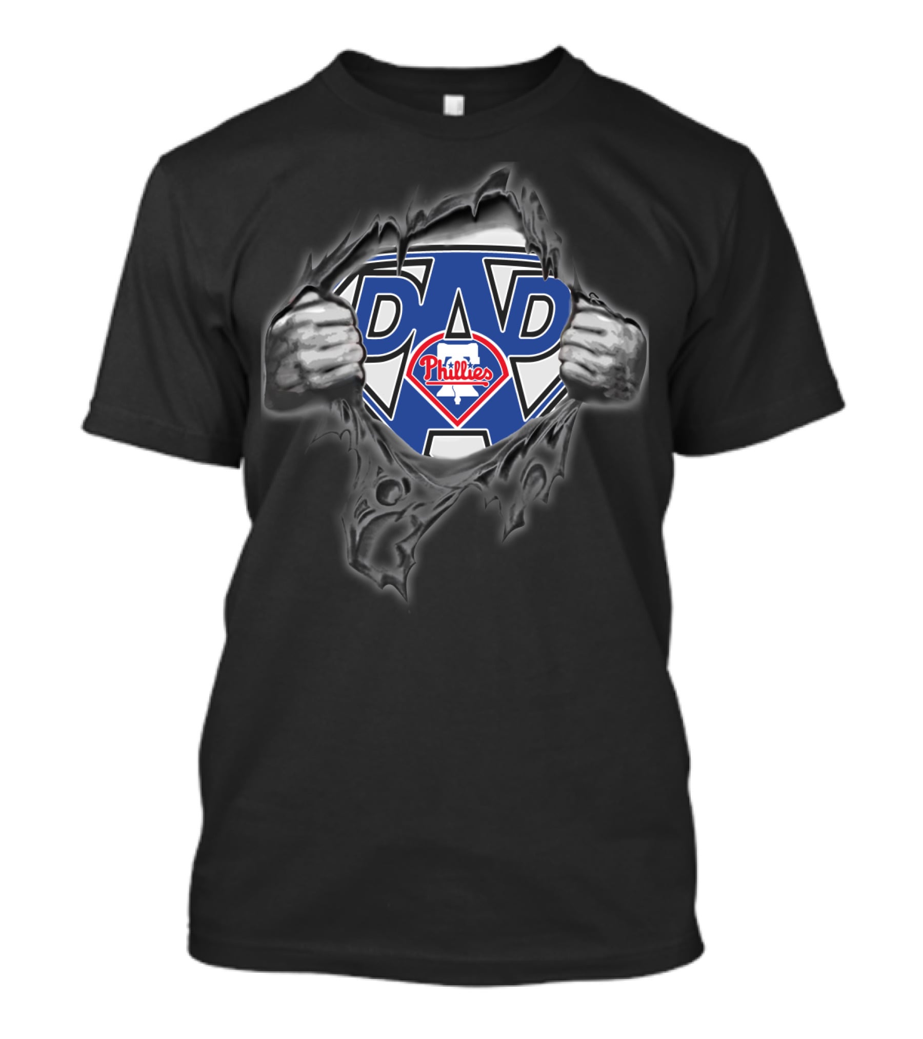 Philadelphia Phillies Dad Superhero Emblem T-Shirt