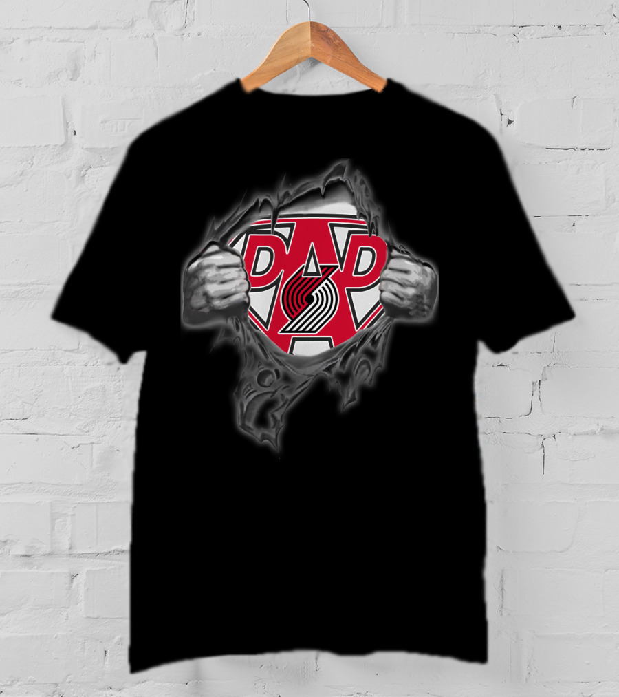 Portland Super Dad Blazers Fan Superman T-Shirt