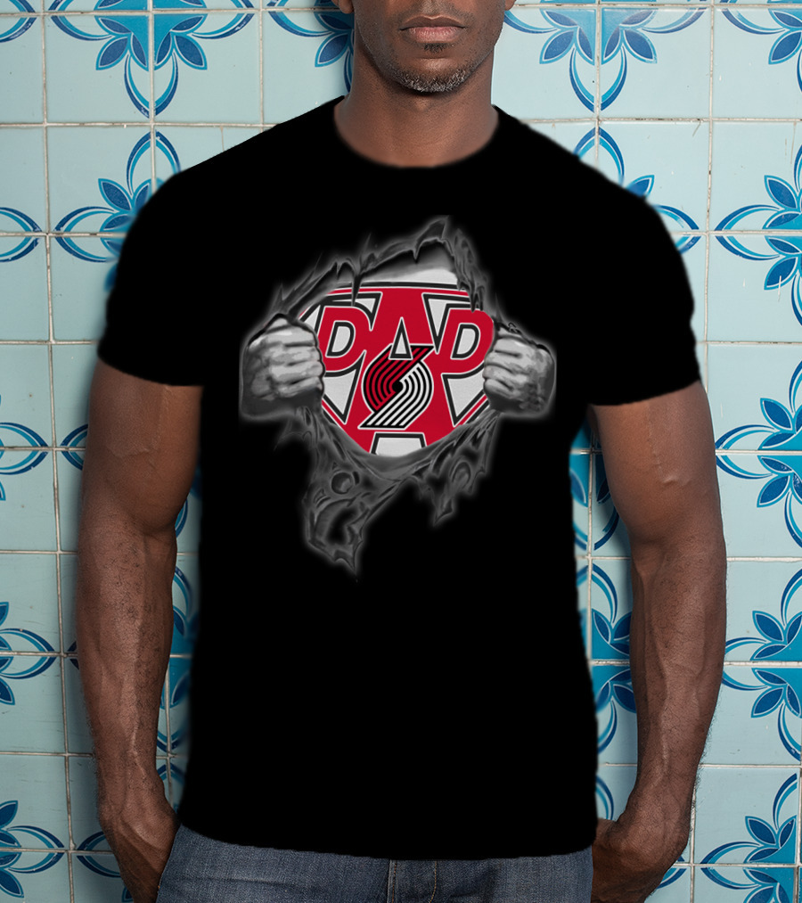 Portland Super Dad Blazers Fan Superman T-Shirt