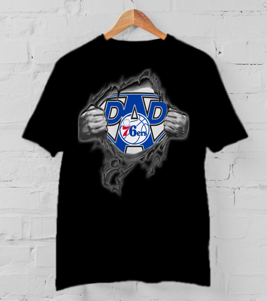Philadelphia 76ers Super Dad Fan T-Shirt