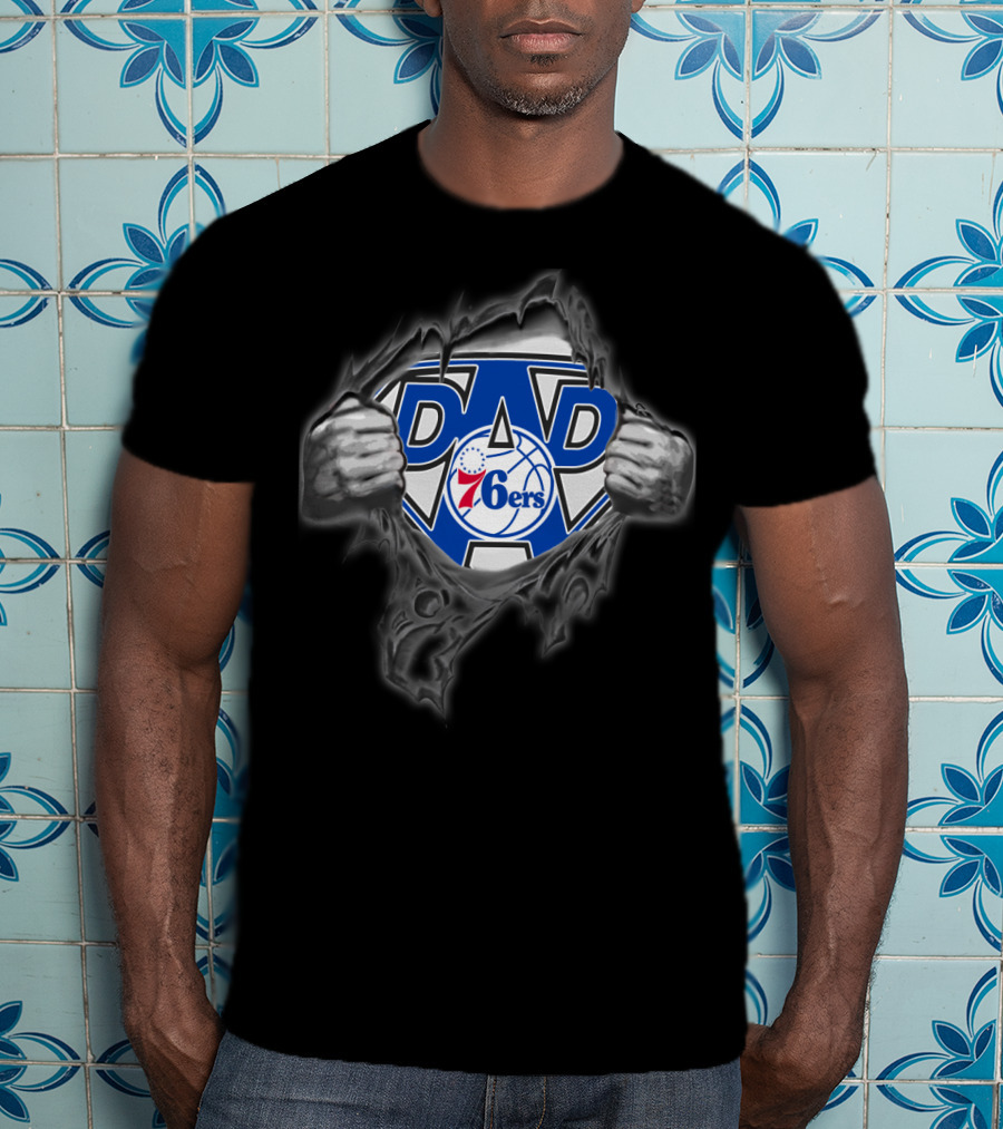 Philadelphia 76ers Super Dad Fan T-Shirt