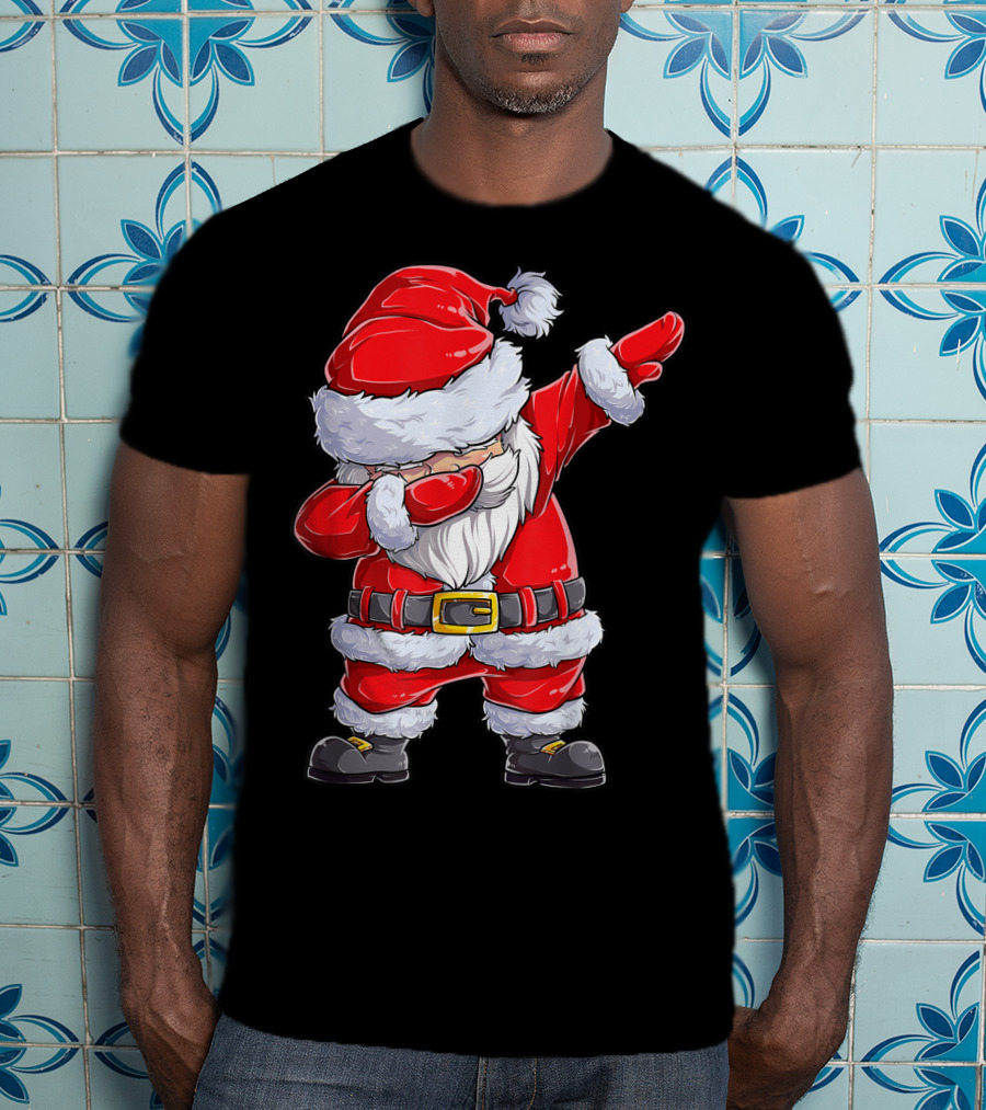 Dabbing Santa Claus Christmas Dance Pose T-Shirt