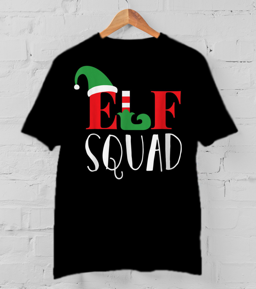 Family Christmas Matching Holiday Elf Squad Group T-Shirt
