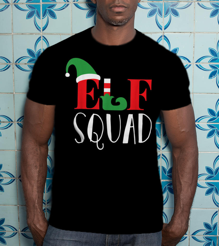 Family Christmas Matching Holiday Elf Squad Group T-Shirt