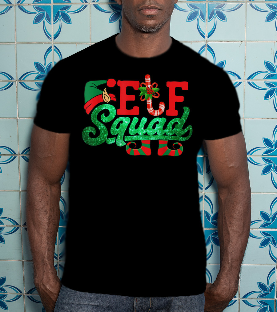 Elf Squad Funny Family Matching Christmas Holiday T-Shirt